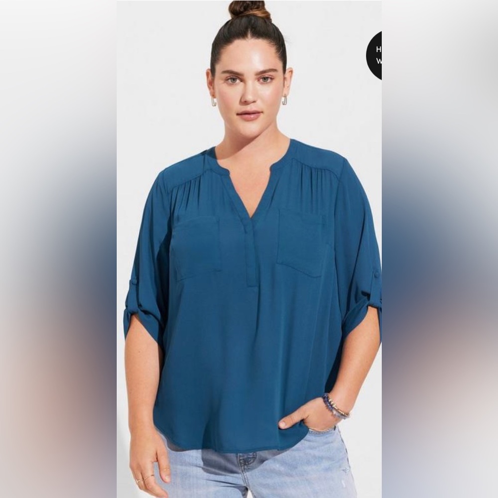 Harper Georgette Pullover 3/4 Sleeve Blouse